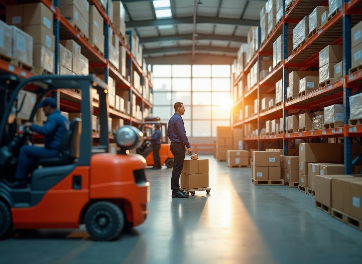 Professioneller Logistik-Manager im Lager